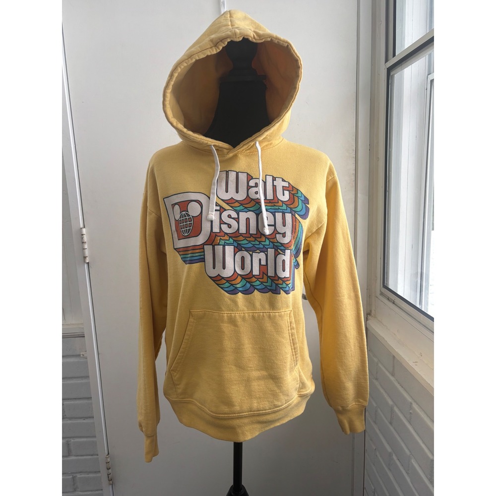 Walt Disney World Retro‎ Graphic Hoodie Sweatshirt small rainbow magic vacation